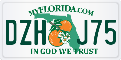 FL license plate DZHJ75