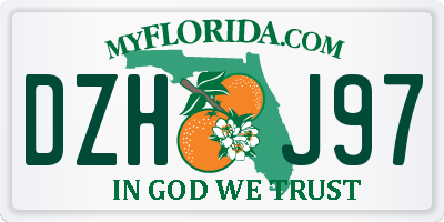 FL license plate DZHJ97