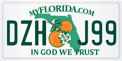 FL license plate DZHJ99