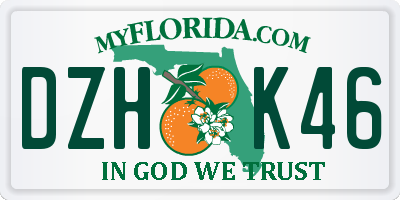 FL license plate DZHK46