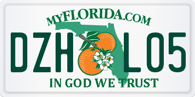 FL license plate DZHL05
