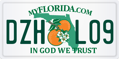 FL license plate DZHL09