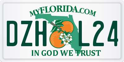 FL license plate DZHL24