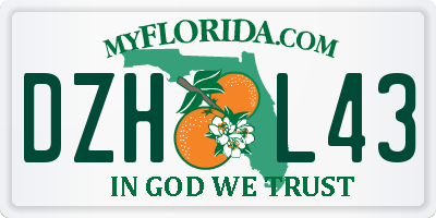 FL license plate DZHL43