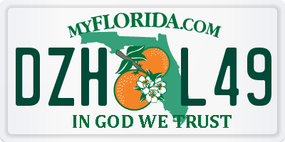 FL license plate DZHL49