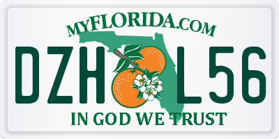 FL license plate DZHL56