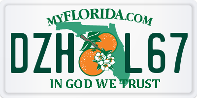 FL license plate DZHL67