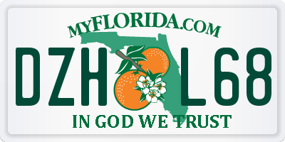 FL license plate DZHL68