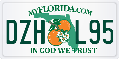 FL license plate DZHL95