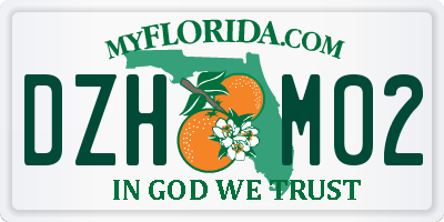 FL license plate DZHM02