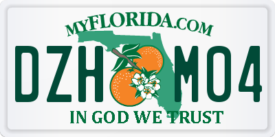 FL license plate DZHM04