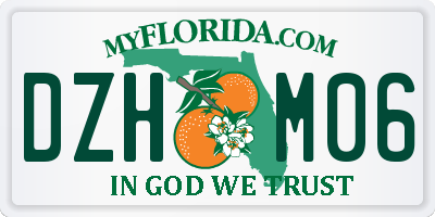 FL license plate DZHM06
