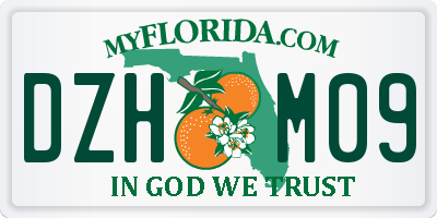 FL license plate DZHM09