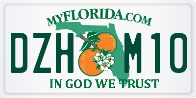 FL license plate DZHM10