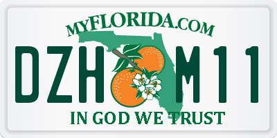 FL license plate DZHM11