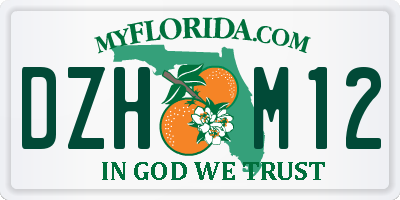 FL license plate DZHM12