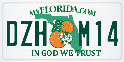 FL license plate DZHM14