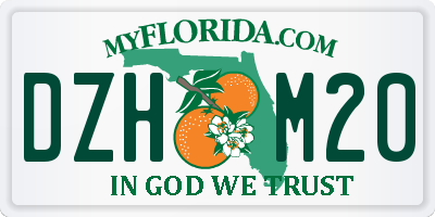 FL license plate DZHM20