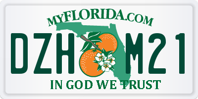 FL license plate DZHM21