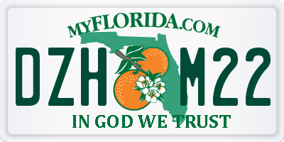 FL license plate DZHM22