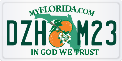 FL license plate DZHM23