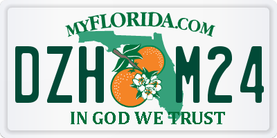 FL license plate DZHM24