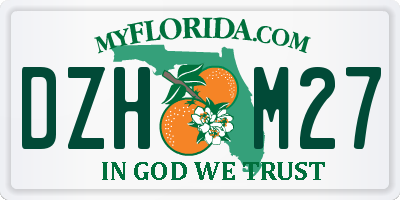 FL license plate DZHM27