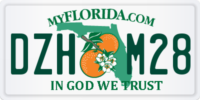 FL license plate DZHM28