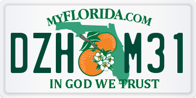 FL license plate DZHM31
