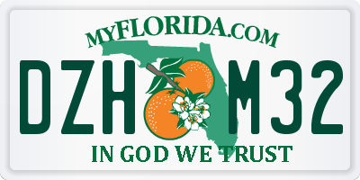 FL license plate DZHM32