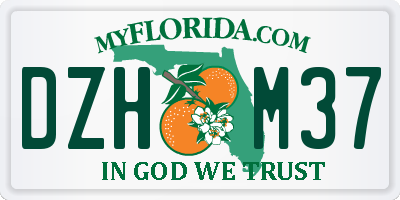 FL license plate DZHM37