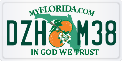 FL license plate DZHM38