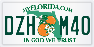 FL license plate DZHM40