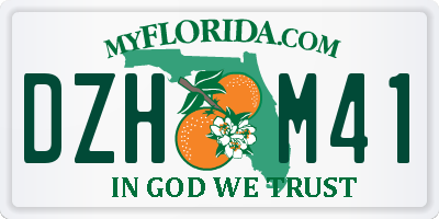 FL license plate DZHM41