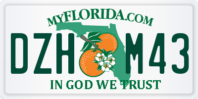FL license plate DZHM43