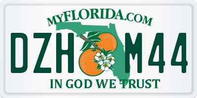 FL license plate DZHM44