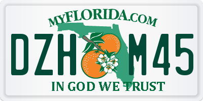 FL license plate DZHM45
