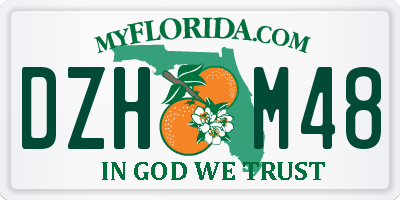 FL license plate DZHM48