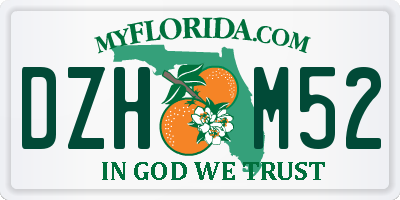 FL license plate DZHM52