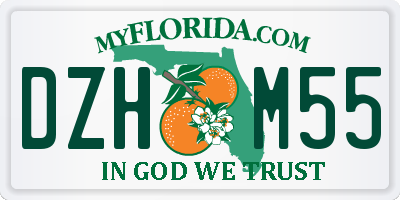 FL license plate DZHM55