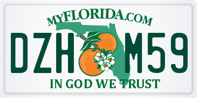 FL license plate DZHM59