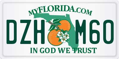 FL license plate DZHM60