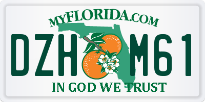 FL license plate DZHM61