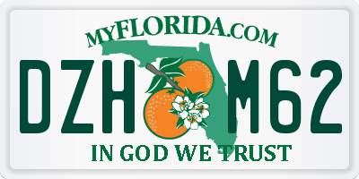FL license plate DZHM62