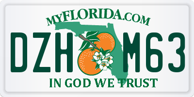 FL license plate DZHM63