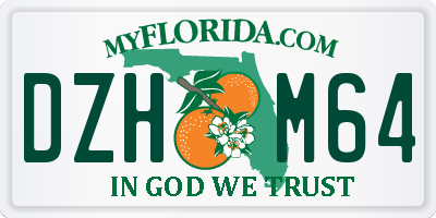 FL license plate DZHM64