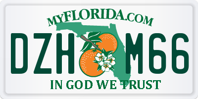 FL license plate DZHM66