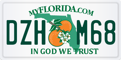 FL license plate DZHM68