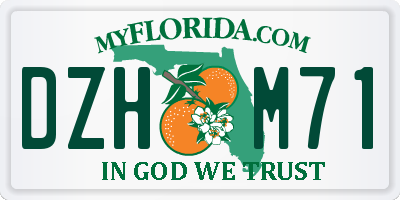 FL license plate DZHM71