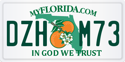 FL license plate DZHM73